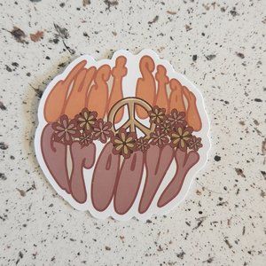 10/$10 NEW Just Stay Groovy Retro Hippie Boho Floral Sticker